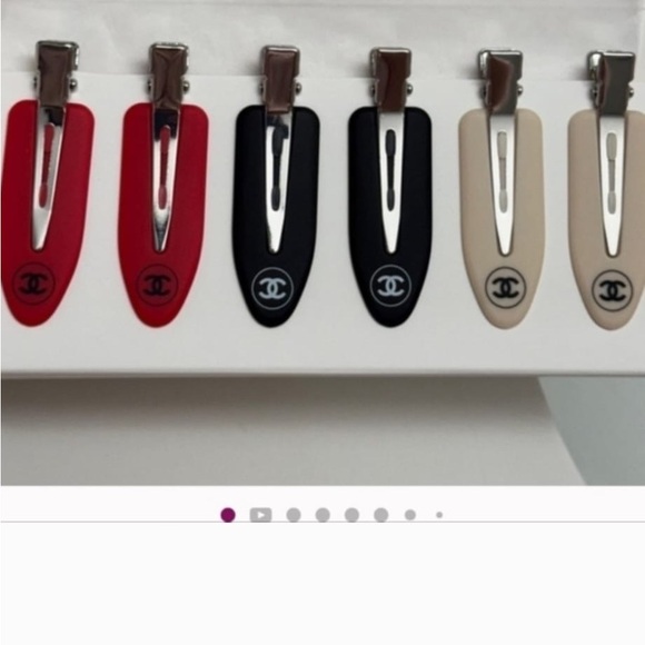 CHANEL Red, Black, and Cream Money Clips - Picture 1 of 4